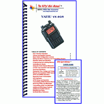 Manuel d'instructions pour Yaesu VX-8GR